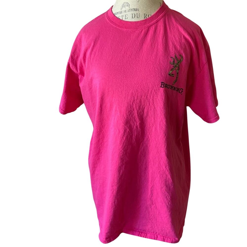 Browning Short Sleeve Shirt In Pink Women's Size Large
